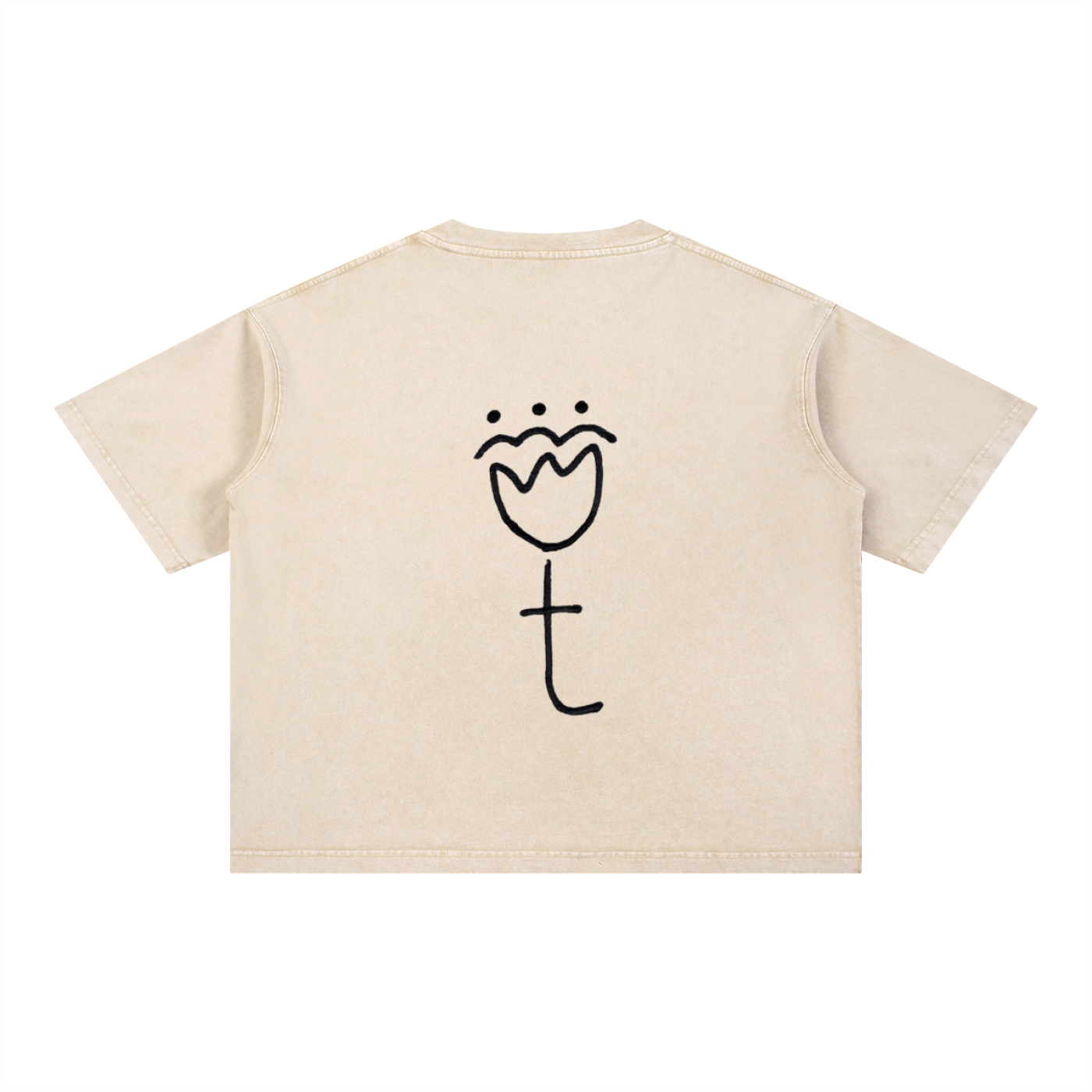 tallowtarian boxy mineral wash cotton tee