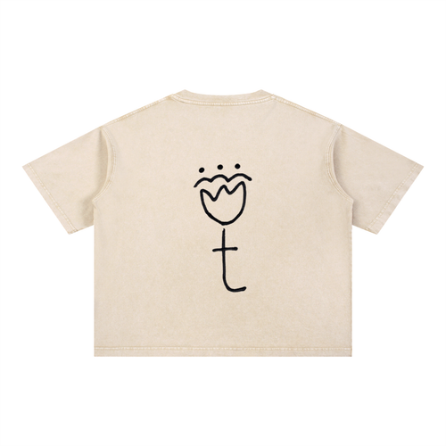 tallowtarian boxy mineral wash cotton tee