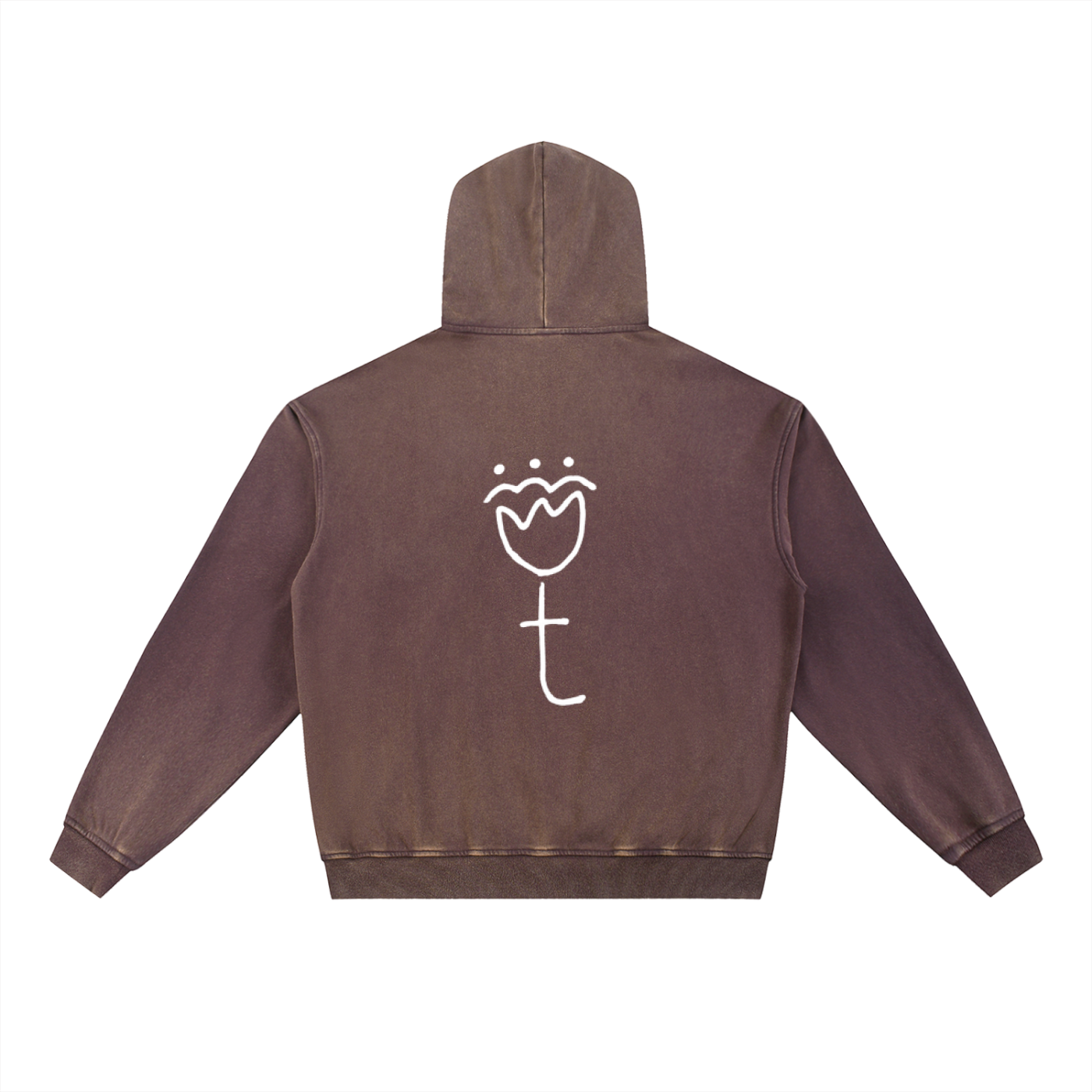 tallowtarian vintage washed gradient fleece hoodie