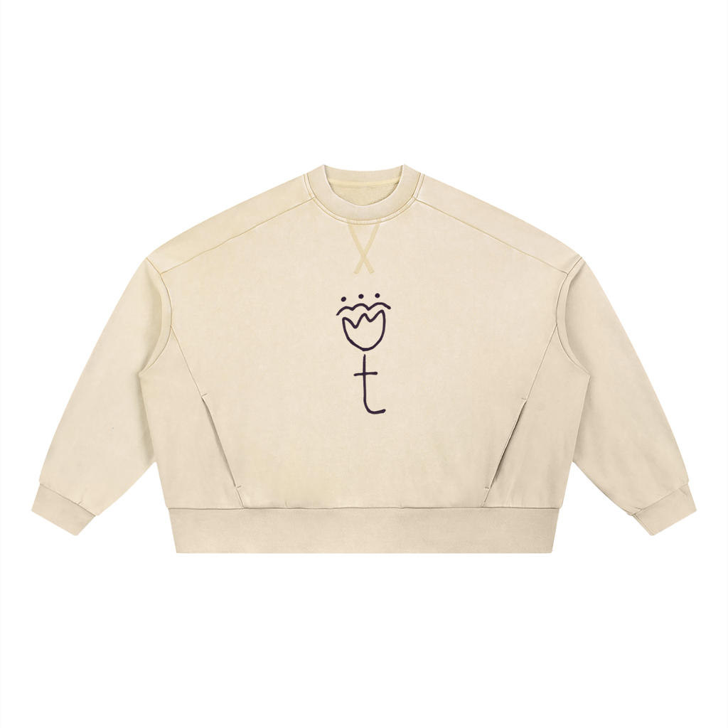 tallowtarian unisex mineral wash boxy sweatshirt