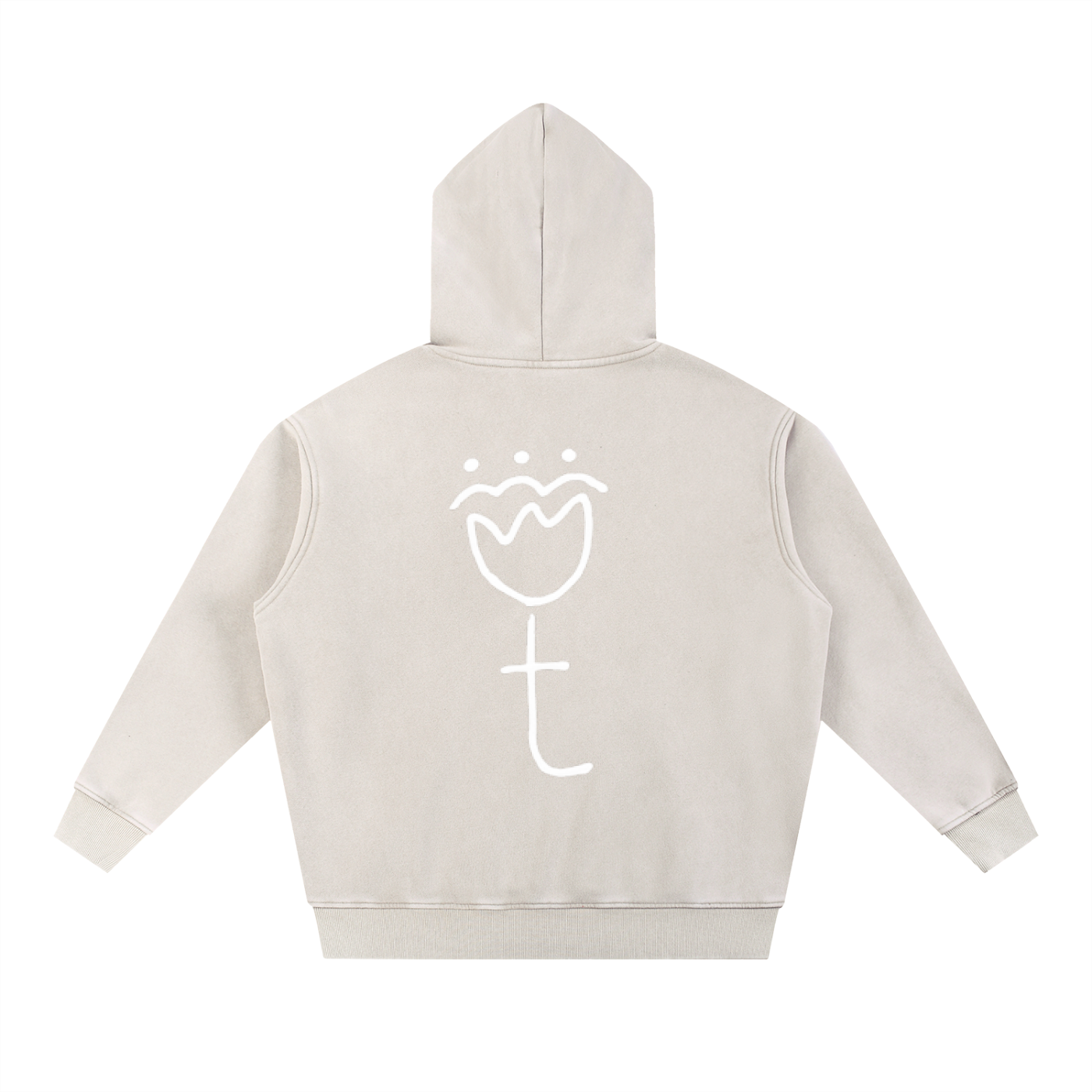 tallowtarian snow wash fleece oversize hoodie