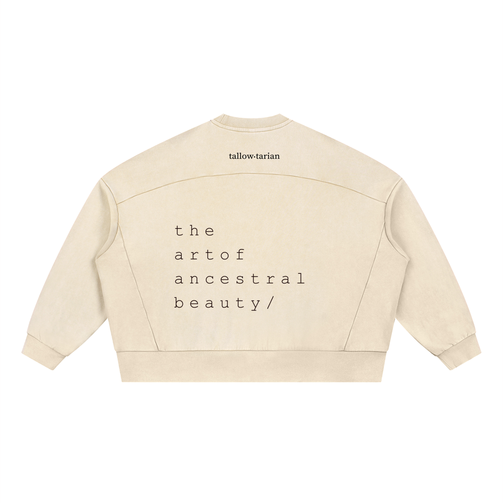 tallowtarian unisex mineral wash boxy sweatshirt