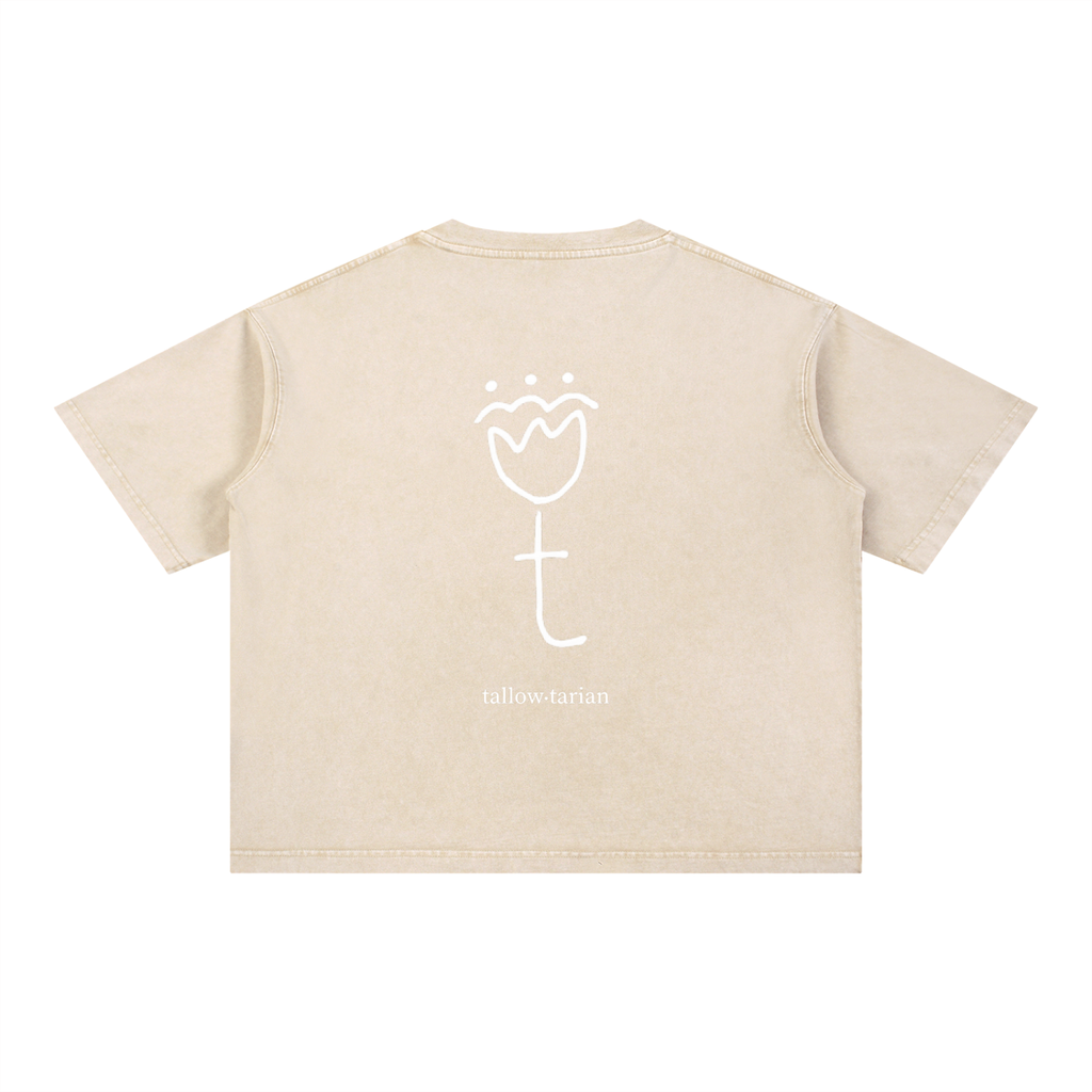 tallowtarian mineral wash boxy cotton t-shirt
