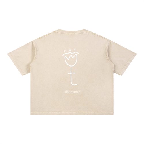 tallowtarian mineral wash boxy cotton t-shirt