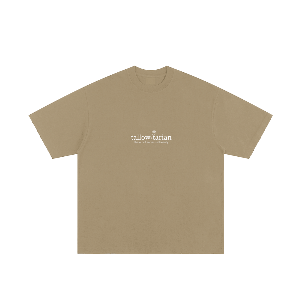 tallowtarian heavyweight hand-frayed t-shirt