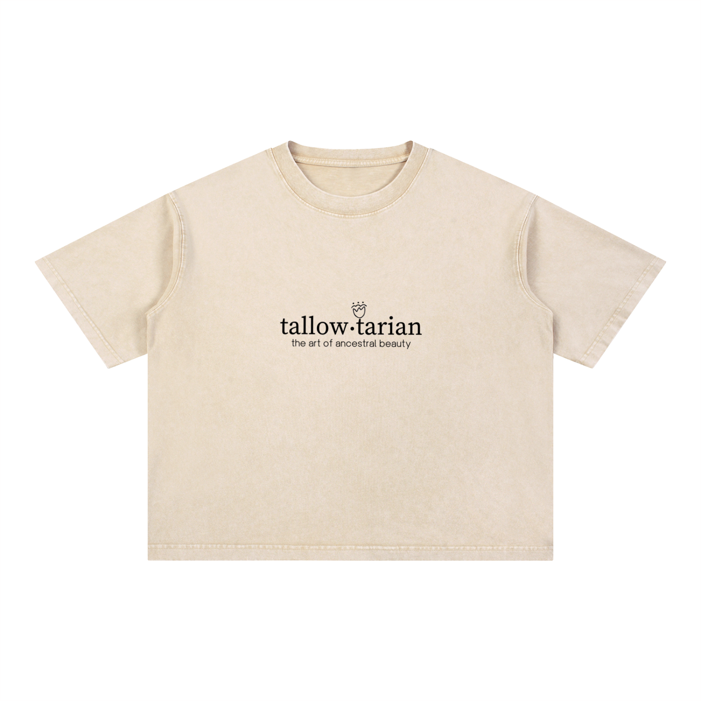 tallowtarian boxy mineral wash cotton tee