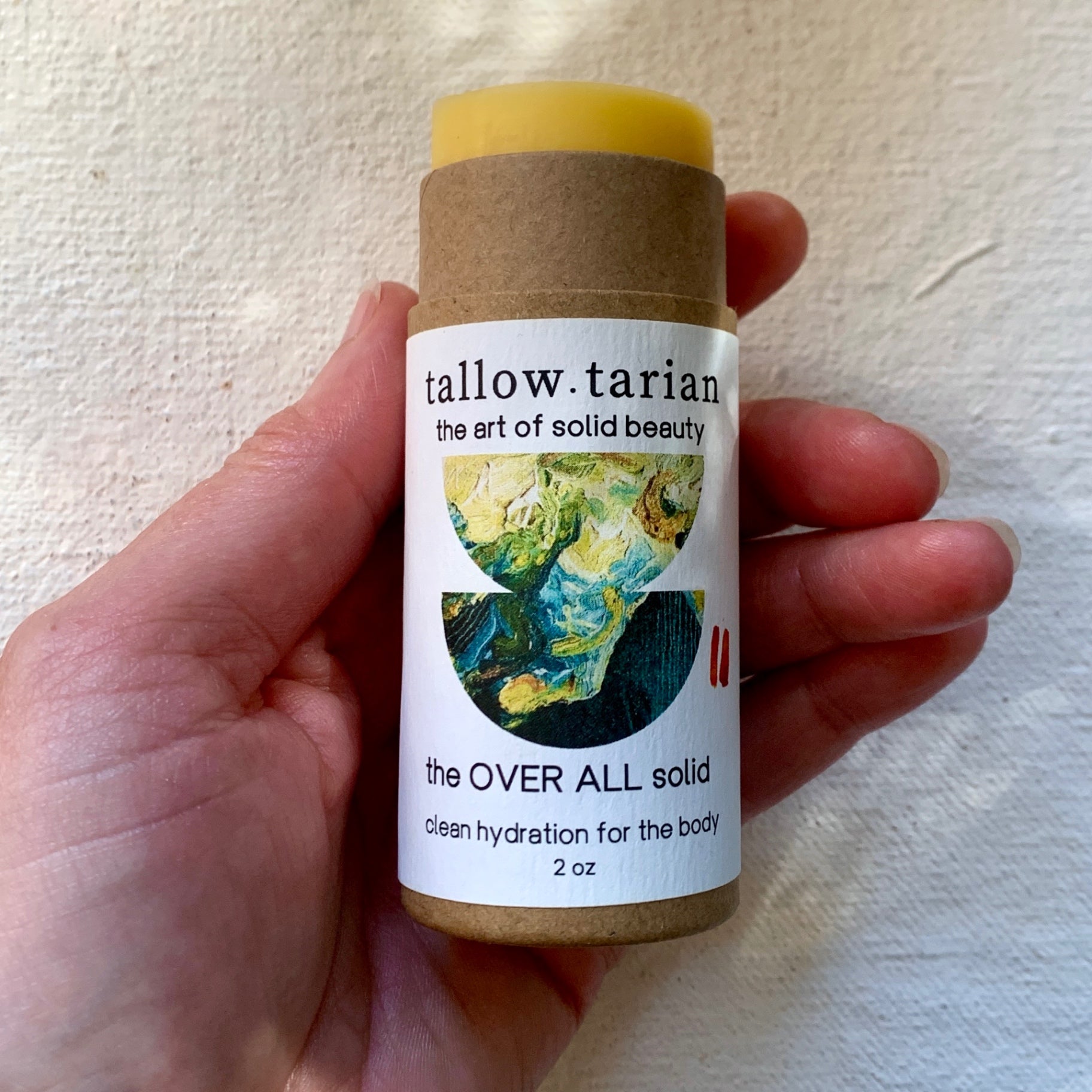 The Over All Solid - hand held label view