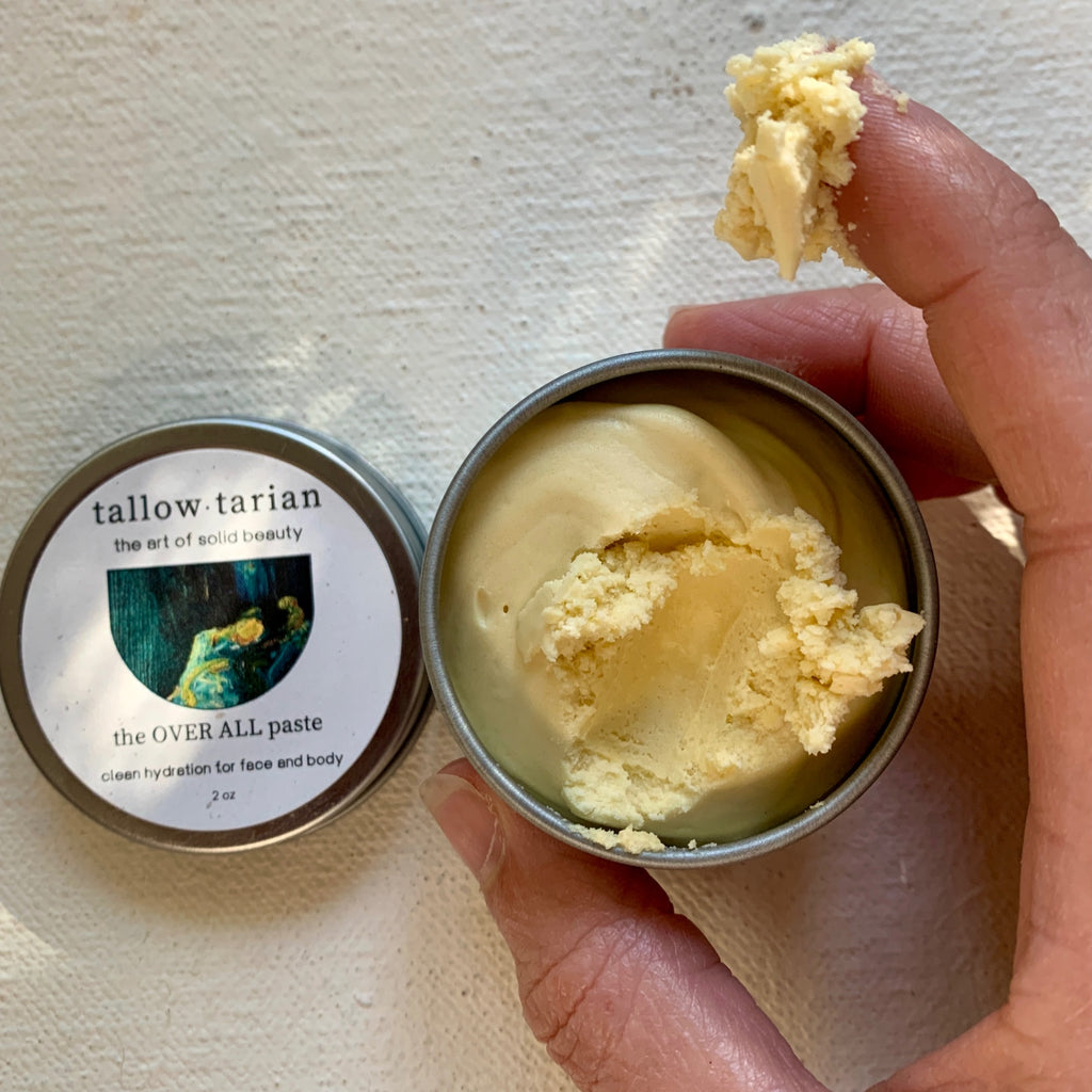 The Over All Paste open tin with texture