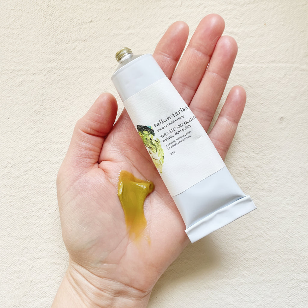 The Verdant Gouache in hand with product